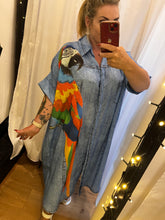 Load image into Gallery viewer, Denim style printed shirt dresses
