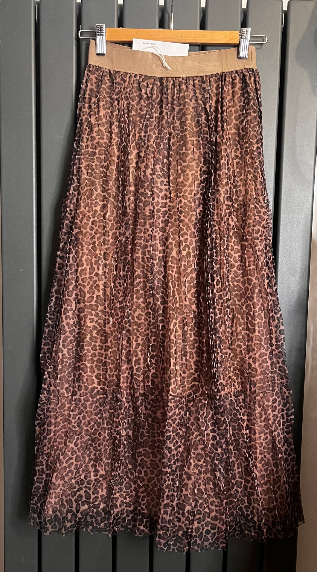 Leopard print pleated Tulle skirts