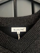 Load image into Gallery viewer, Black v neck sparkling jumper
