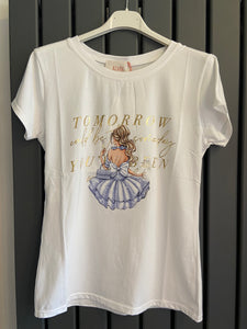 Champagne girl Tee's slim fit