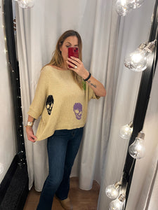 Jerry knitted Skull top
