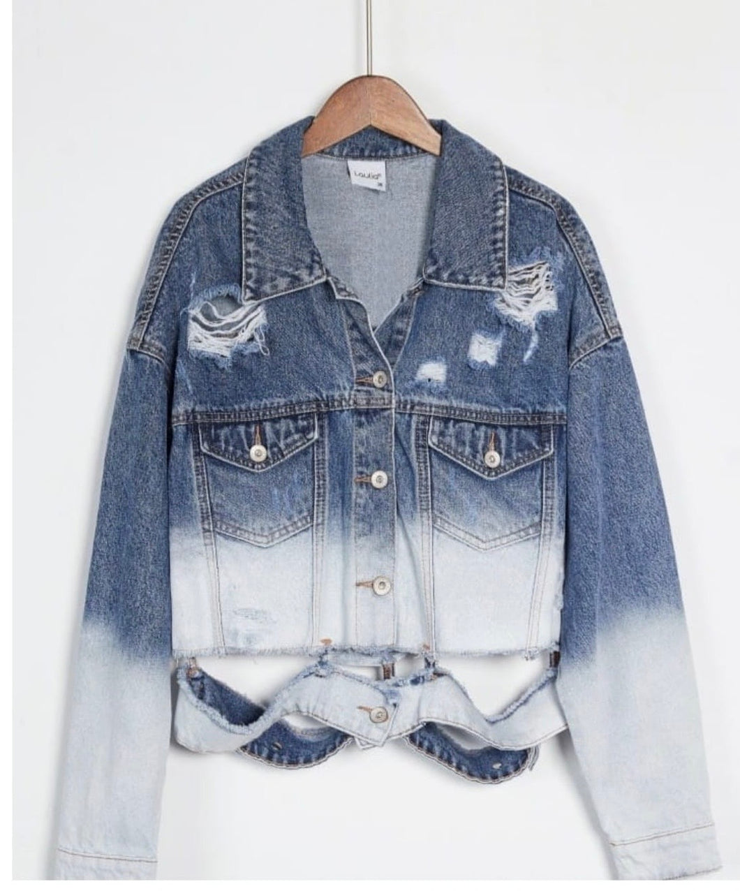 Denim jacket ripped out