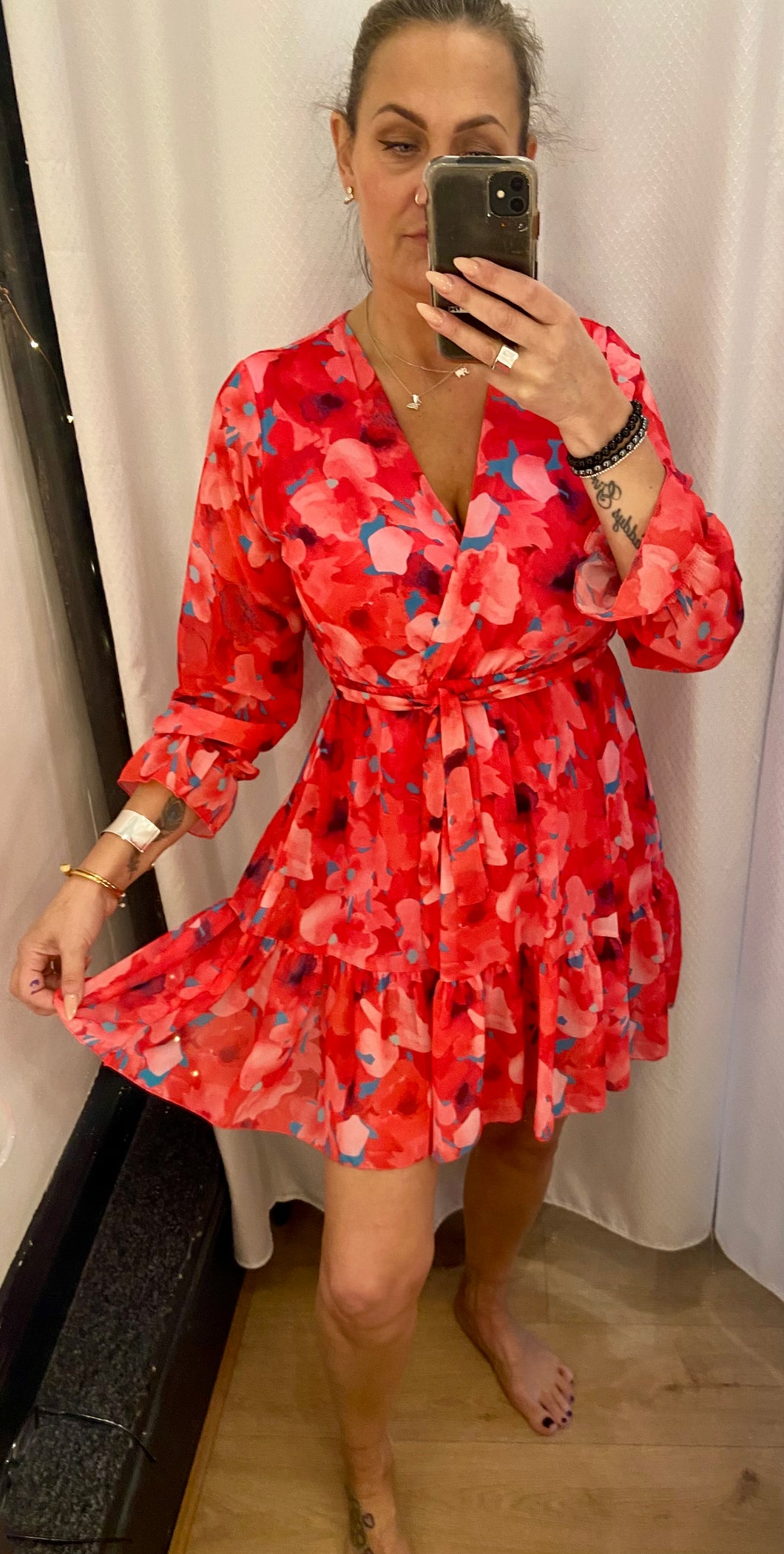 Reds/pinks Printed mini dress