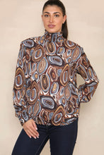 Load image into Gallery viewer, Retro High neck print top
