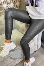 Load image into Gallery viewer, Vixen biker leather look leggings
