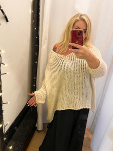 V neck oversized jumper