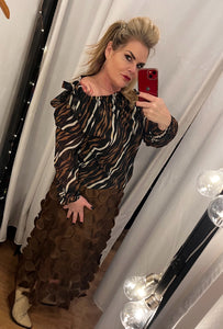 Pussy now animal print top