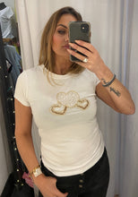 Load image into Gallery viewer, Sequins Hearts Tee&#39;s slim fit
