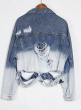 Load image into Gallery viewer, Denim jacket ripped out
