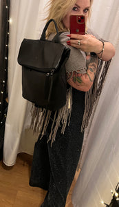 Black rucksack