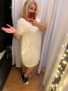 Linen oversized dress