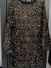 Load image into Gallery viewer, Long sleeved Sequin mini dress
