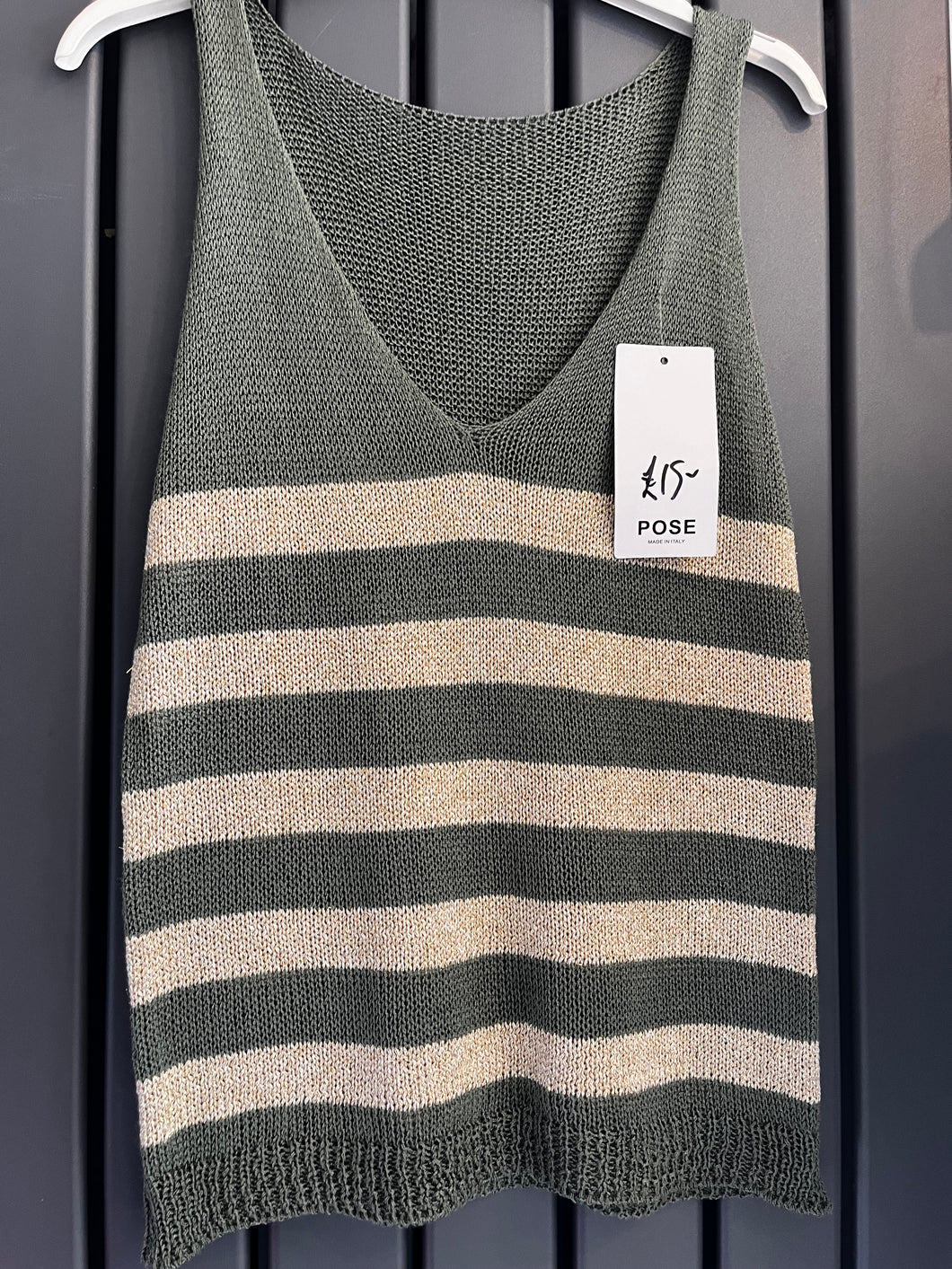 Striped Knitted Vest top