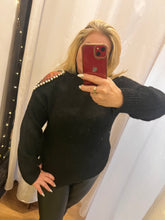 Load image into Gallery viewer, Pearl cold shoulder jumper
