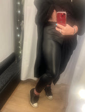 Load image into Gallery viewer, Vixen Sheen leather look leggings
