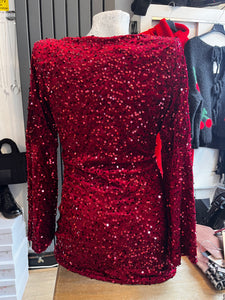 Long sleeved Sequin mini dress