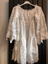 Load image into Gallery viewer, Boho White embroidered flowers dress
