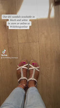 Load and play video in Gallery viewer, White diamanté sandals
