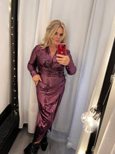 Load image into Gallery viewer, Sequin Sparkling mauve lurex dress
